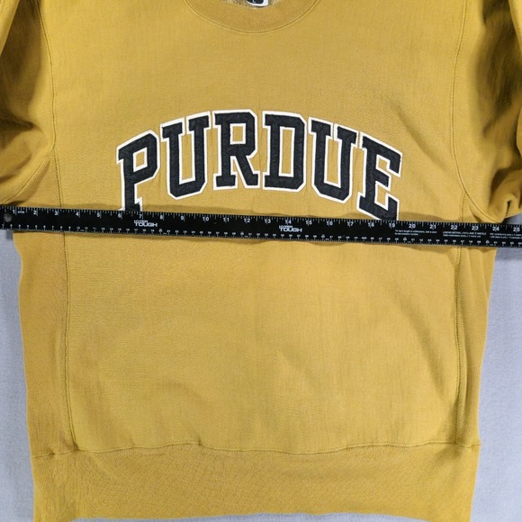 Vintage Purdue Boilermakers Yellow Sweatshirt Sz L Steve And Barrys Crewneck - Picture 4 of 7